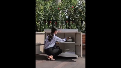 Outdoor wash basin-thick stainless steel splicing cabinet