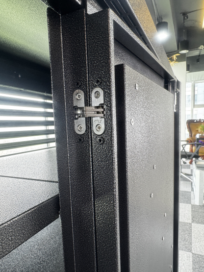 Mottoni outdoor metal  shoe storage cabinet  4 shelves 4 swing doors water proof  and ventilation
