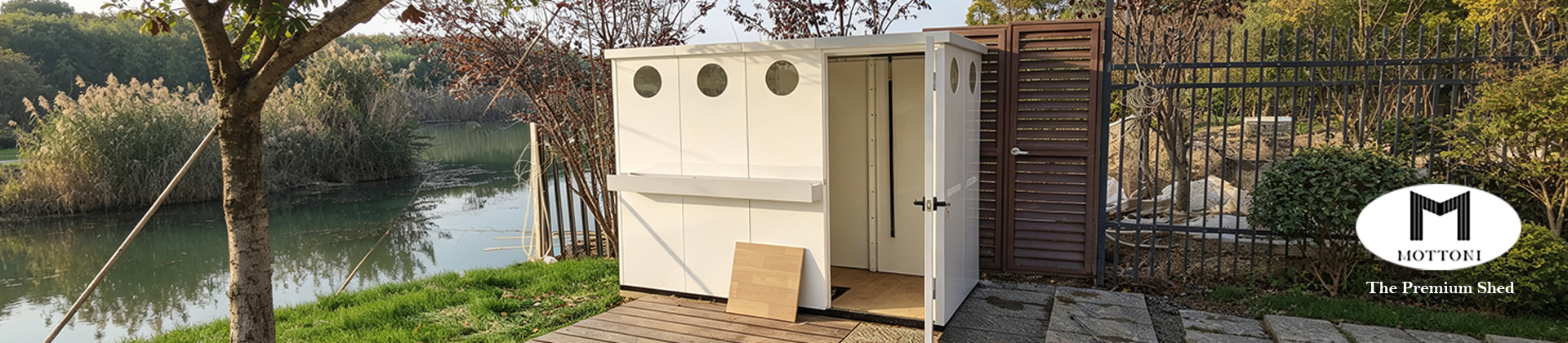 Outdoor metal shed