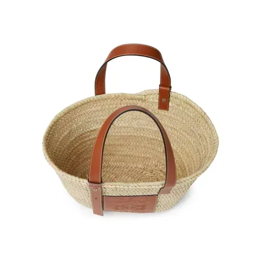 【LOEWE】 ヤシの葉&カーフスキン バスケットバッグ スモール