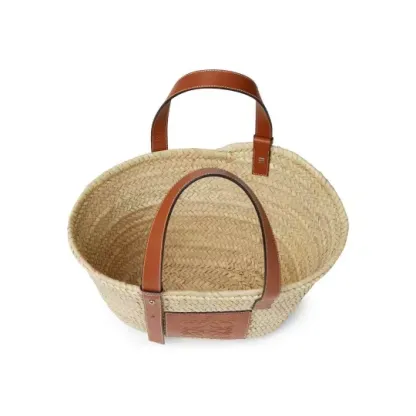 【LOEWE】 ヤシの葉&カーフスキン バスケットバッグ スモール