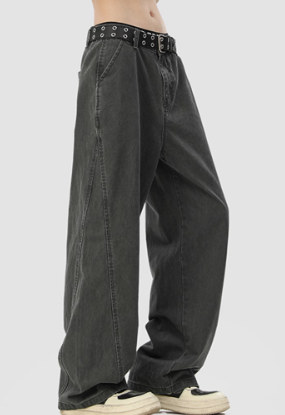 日本製 クリーンフィットパンツ メンズ 春 純綿 ゆったり ワイドレッグ ストレートパンツ ワークウェア オールマッチ カジュアル パンツ