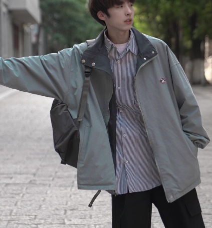 春と秋の新作ジャケット 男の子用 春服 トレンドブランド 青少年カジュアル服 和風