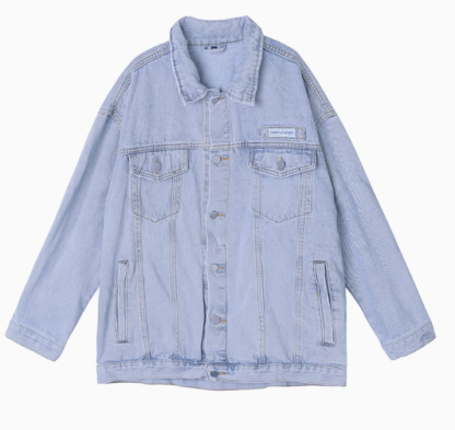 デニムジャケット 男の子用 春 カジュアルジャケット 和風 若者向け ウォッシュ加工 ライトブルージャケット