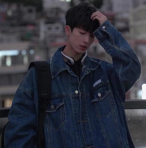 デニムジャケット 男の子用 春 カジュアルジャケット 和風 若者向け ウォッシュ加工 ライトブルージャケット