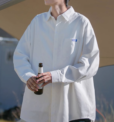 春の男の子用長袖と半袖シャツ、レトロな日本の作業服シャツジャケット、上級者向け2025年新作メンズインチシャツ