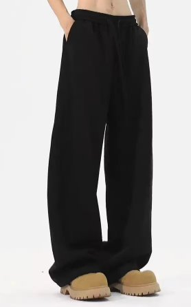 アメリカンブラックマチェーテスウェットパンツメンズ夏ヘビーウェイトファッションブランドルーズドレープストレートパンツ多用途ワイドレッグカジュアルパンツ