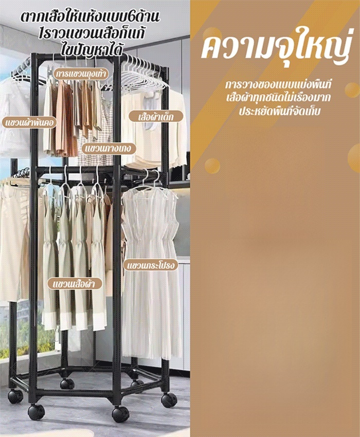 🚀 ราวตากผ้าแบบหมุนได้ทรงหกเหลี่ยม: คู่หูอัจฉริยะในการตากผ้าของคุณ