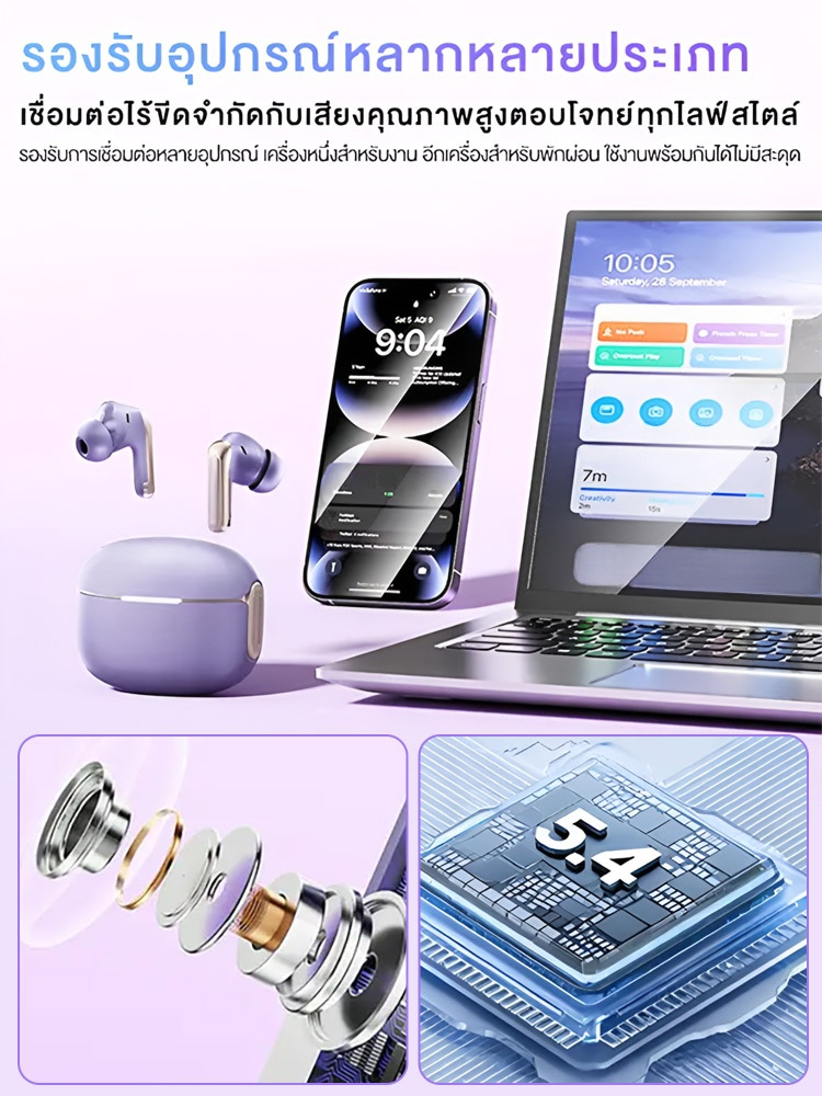 🔥 หูฟังบลูทูธไร้สายคุณภาพสูง｜เสียงทรงพลัง การเชื่อมต่อที่ราบรื่น 🎧