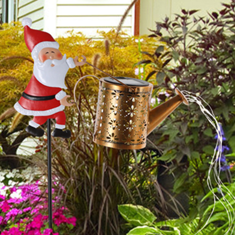 ซานต้ารุ่นใหม่โคมไฟพลังงานแสงอาทิตย์รูปกาน้ำแกะสลัก