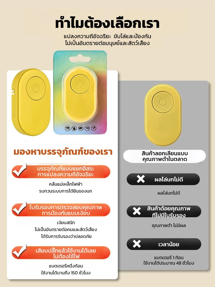 🐦‍⬛เครื่องไล่นกด้วยคลื่นเสียงความถี่สูงแบบฟิสิกส์ล้วนๆ ปลอดภัยต่อคนและสัตว์เลี้ยง ใช้ได้ผลดีเยี่ยมบนระเบียงและลานบ้าน✨