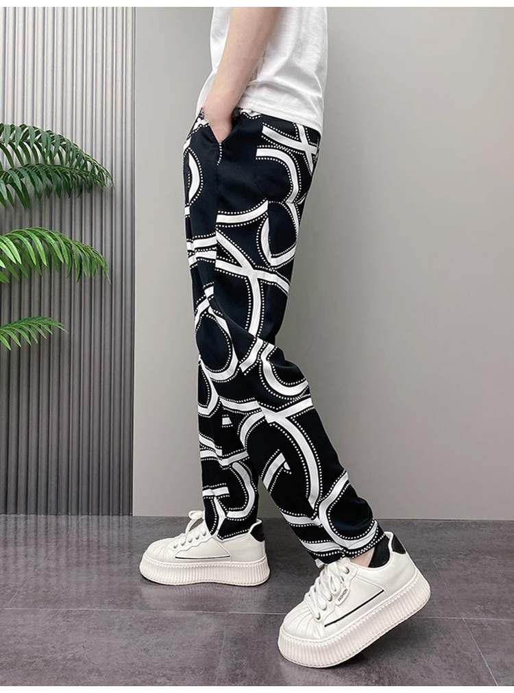 กางเกงลําลองผู้ชายฤดูร้อน กางเกงขายาวบางระบายอากาศได้ดี