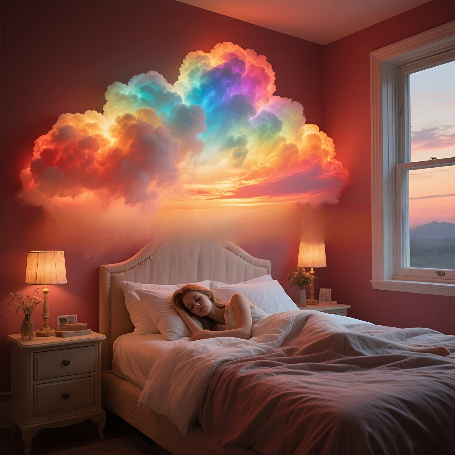 ✨ โคมไฟรูปเมฆสีรุ้งดีไซน์ลิมิเต็ดอิดิชั่น รูปทรงอันเป็นเอกลักษณ์ ชวนให้นึกถึงแสงเหนือบนท้องฟ้า! ⚡