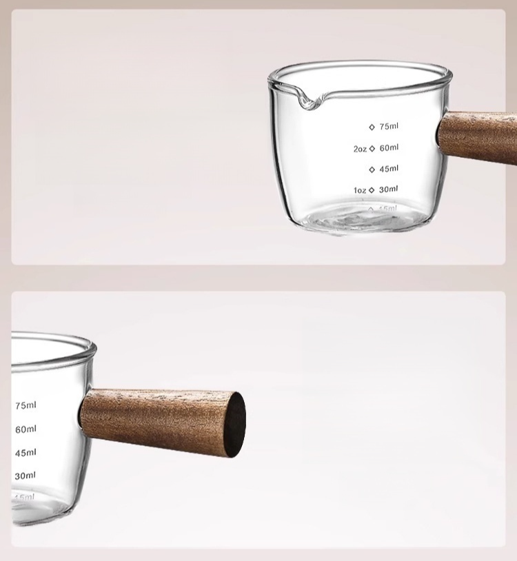 ถ้วยตวงกาแฟด้ามจับไม้