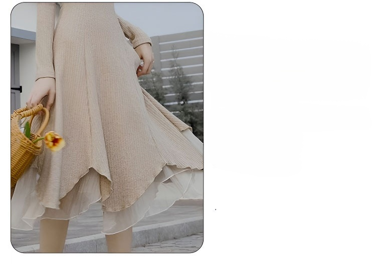 ชุดเดรสทรงสลิมฟิต ชายเดรสไม่เท่ากัน