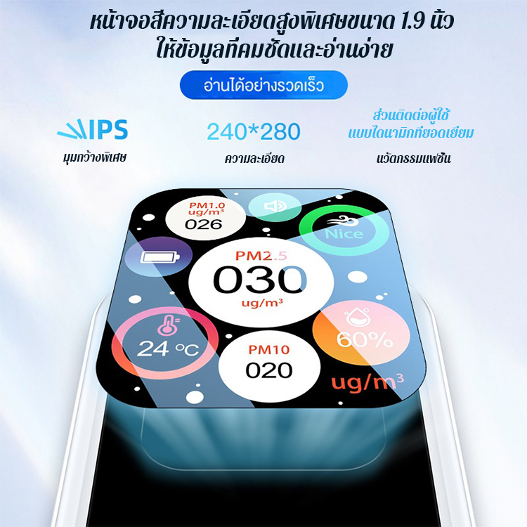 🔍 เครื่องตรวจจับอากาศพกพา ปกป้องทุกลมหายใจของคุณ 🌈