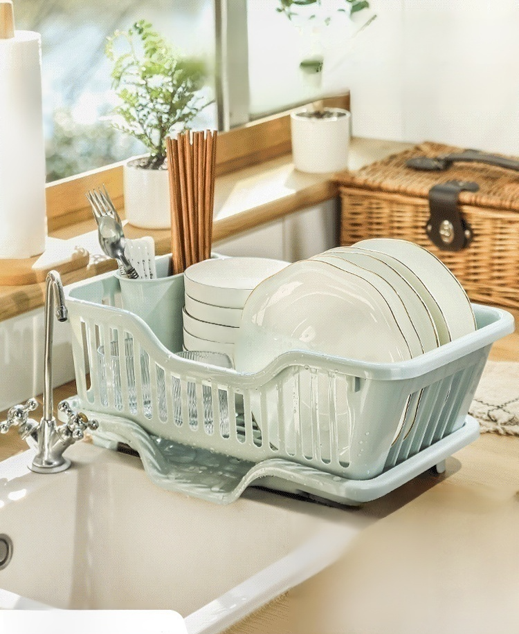 ตะกร้าหนาเก็บจานระบายน้ำ