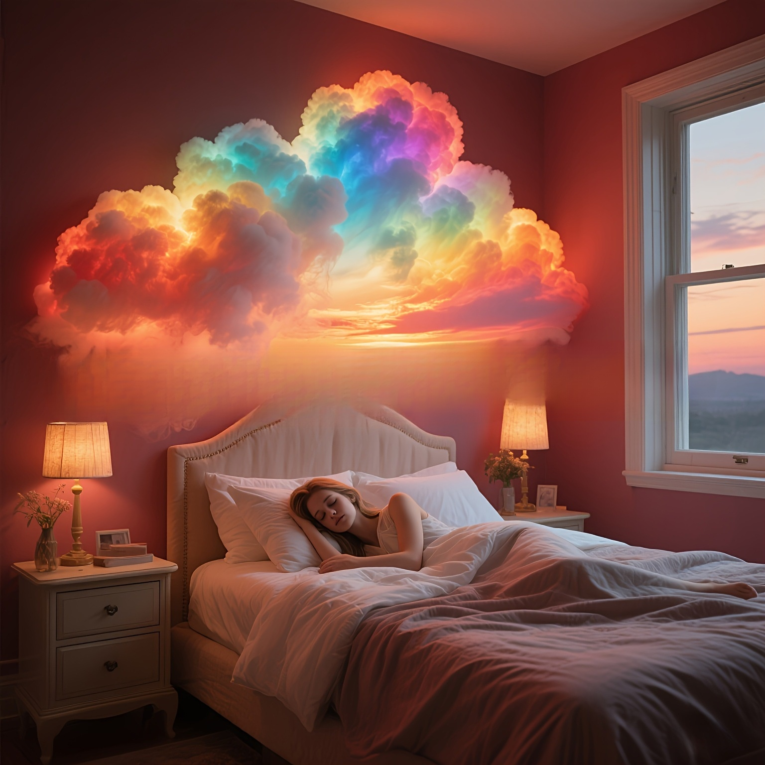 ✨ โคมไฟรูปเมฆสีรุ้งดีไซน์ลิมิเต็ดอิดิชั่น รูปทรงอันเป็นเอกลักษณ์ ชวนให้นึกถึงแสงเหนือบนท้องฟ้า! ⚡