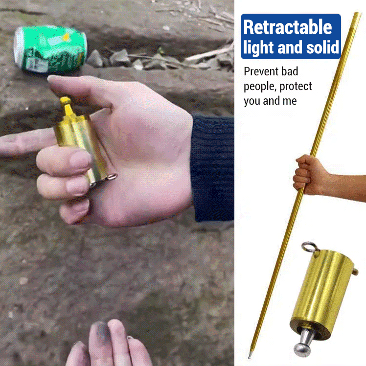 Portable retractable metal rod