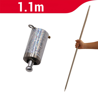 Portable retractable metal rod