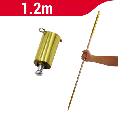 Portable retractable metal rod