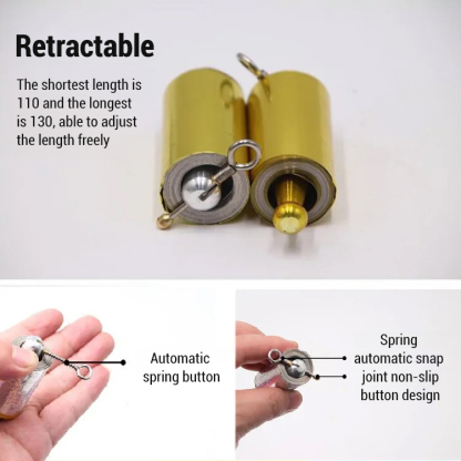 Portable retractable metal rod