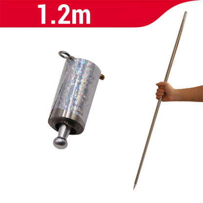 Portable retractable metal rod