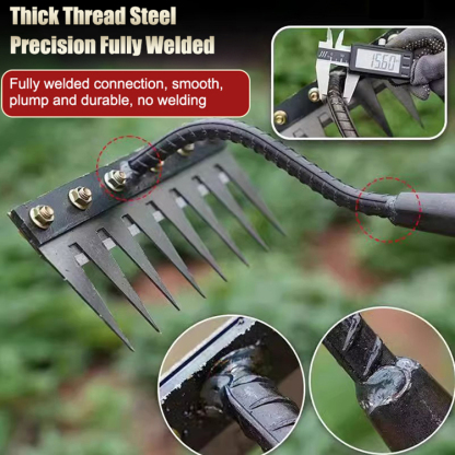 Detachable agricultural weeding manganese steel rake