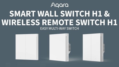 Aqara H1 Pro Smart Wall Switch With Neutral (Gold) - Single, Double, Triple