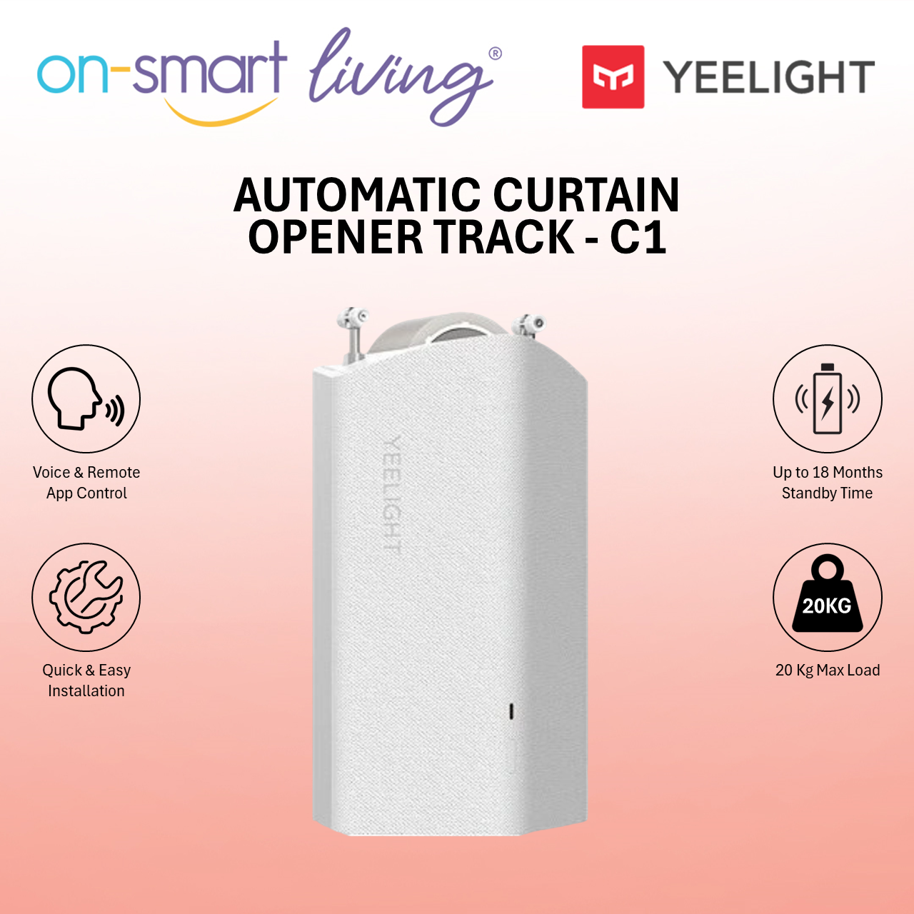 Yeelight Automatic Curtain Opener Track - C1, C2