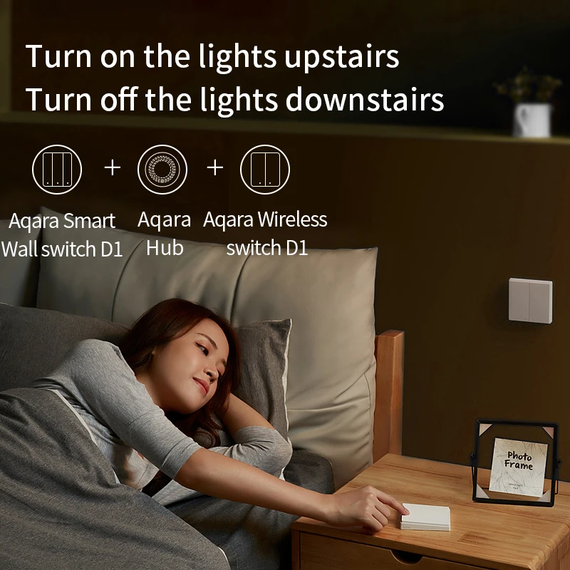 Aqara D1 Smart Wall Switch 1.2 (Without Neutral) - Single, Double, Triple Rocker