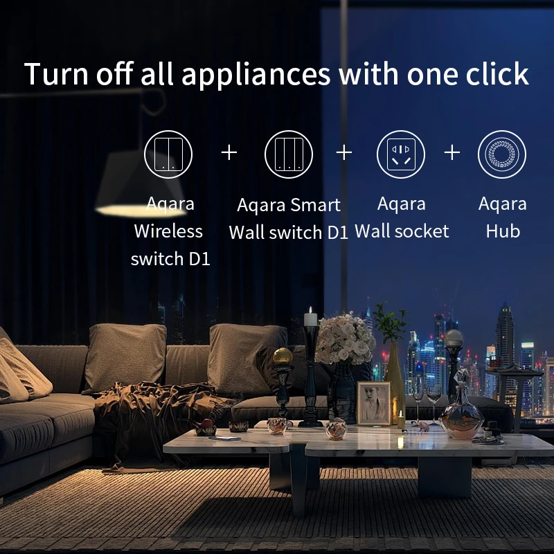 Aqara D1 Smart Wall Switch 1.2 (Without Neutral) - Single, Double, Triple Rocker