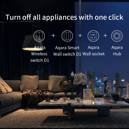 Aqara D1 Smart Wall Switch 1.2 (Without Neutral) - Single, Double, Triple Rocker