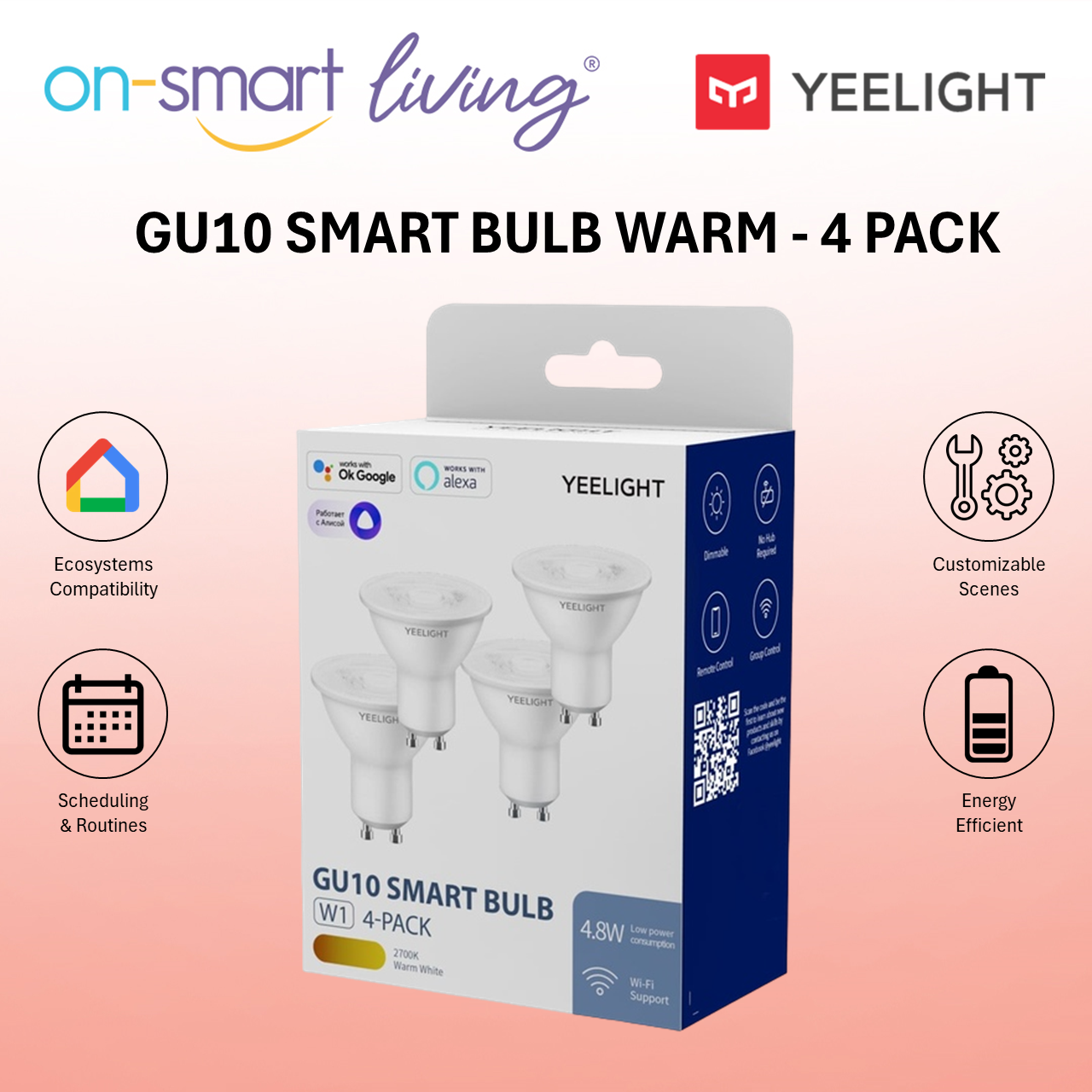 Yeelight GU10 Smart Bulb Warm Color