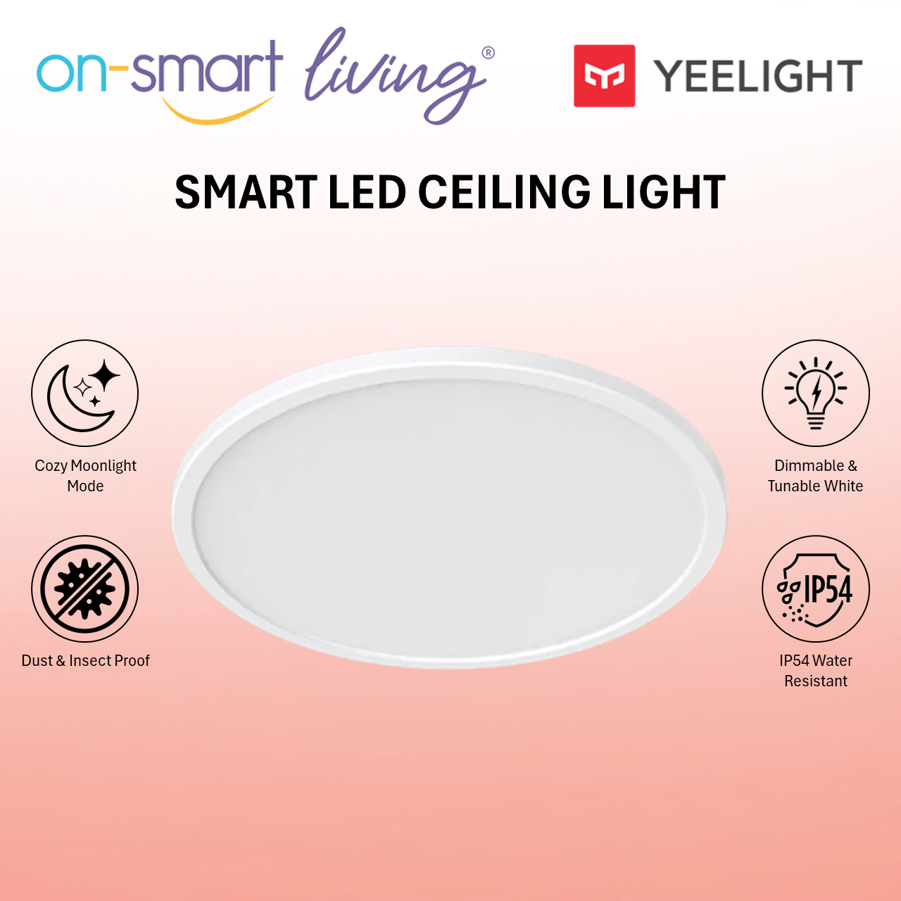 Yeelight Smart LED Ceiling Ultra Slim - 235C, 300C, 400C