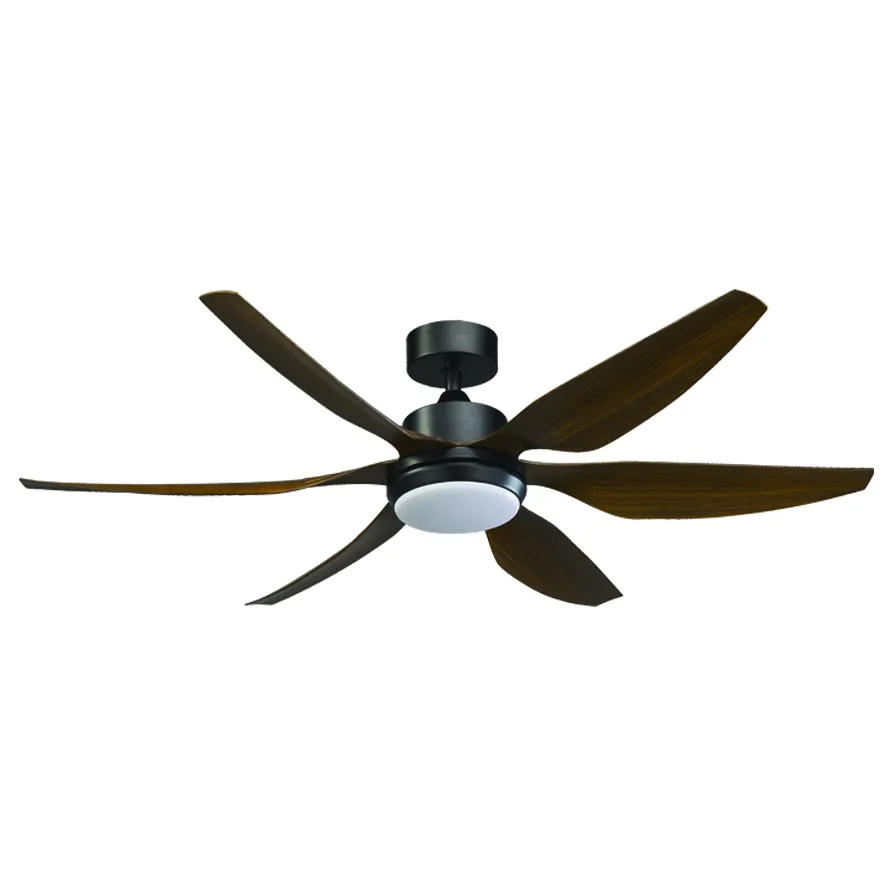 MOWE 56" Smart Ceiling Fan MW560F - Black, Silver, Wood