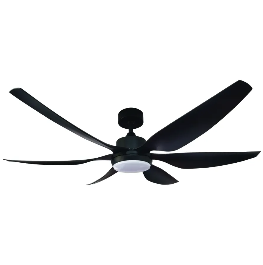MOWE 56" Smart Ceiling Fan MW560F - Black, Silver, Wood