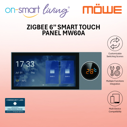 MOWE Zigbee 6" Smart Touch Panel MW60A