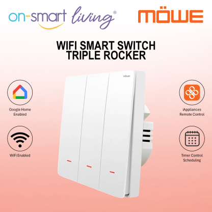 MOWE WIFI Smart Switch (Rocker) MW701W - Single, Double, Triple