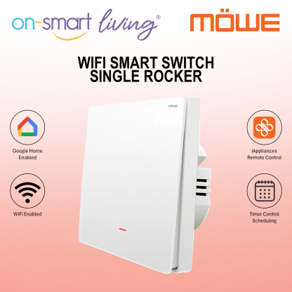 MOWE WIFI Smart Switch (Rocker) MW701W - Single, Double, Triple