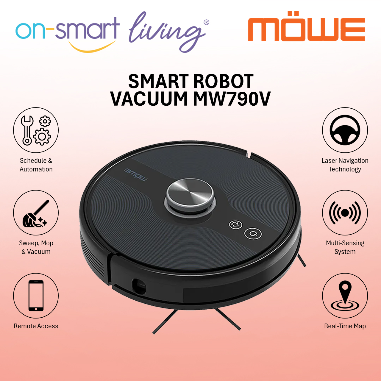 MOWE Smart Robot Vacuum MW790V