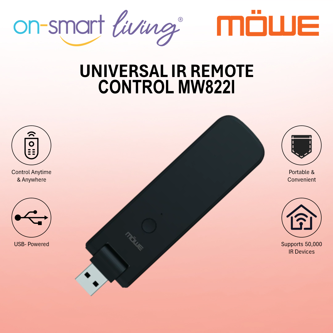 MOWE Universal IR Remote Control MW822I