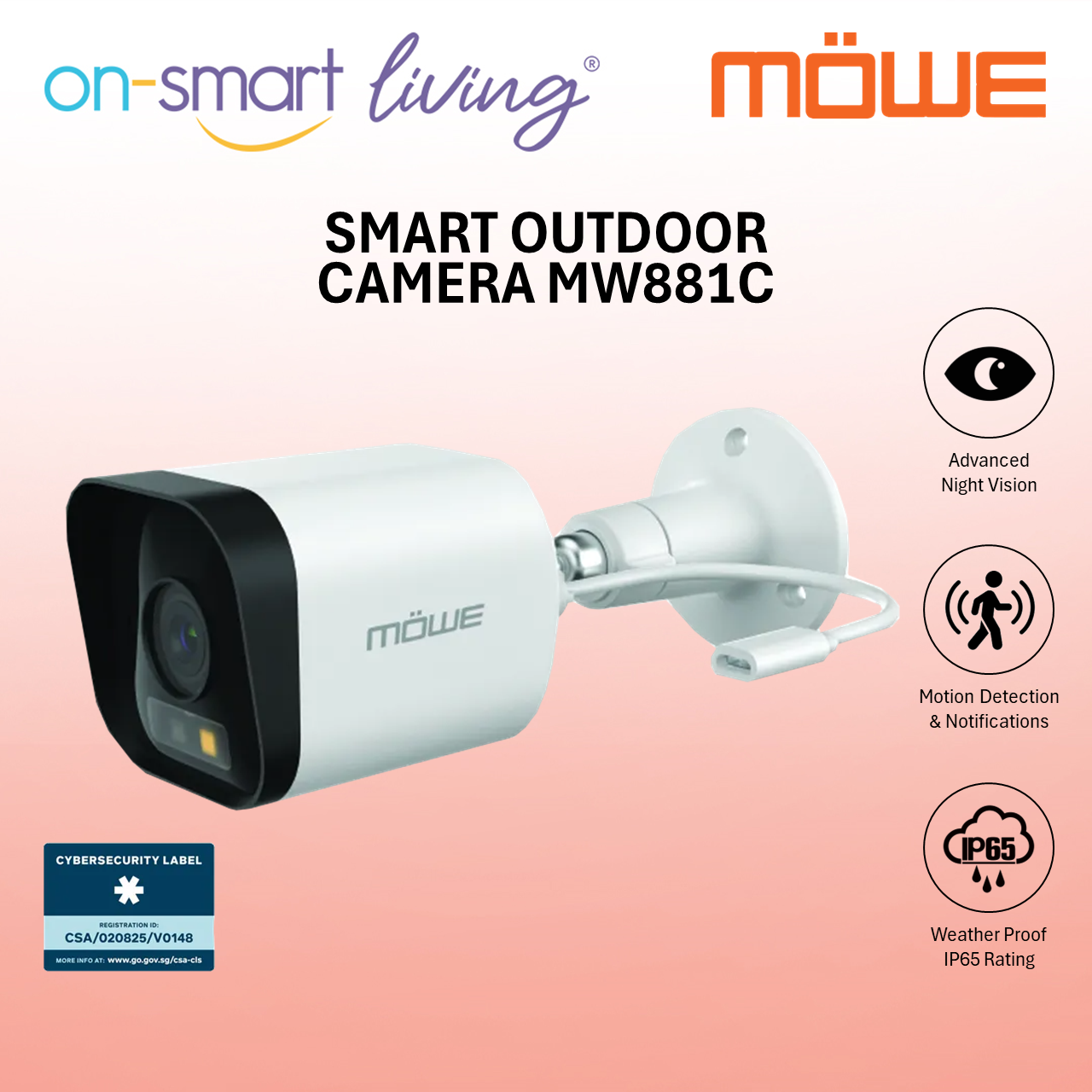 MOWE Smart Outdoor Camera MW881C 