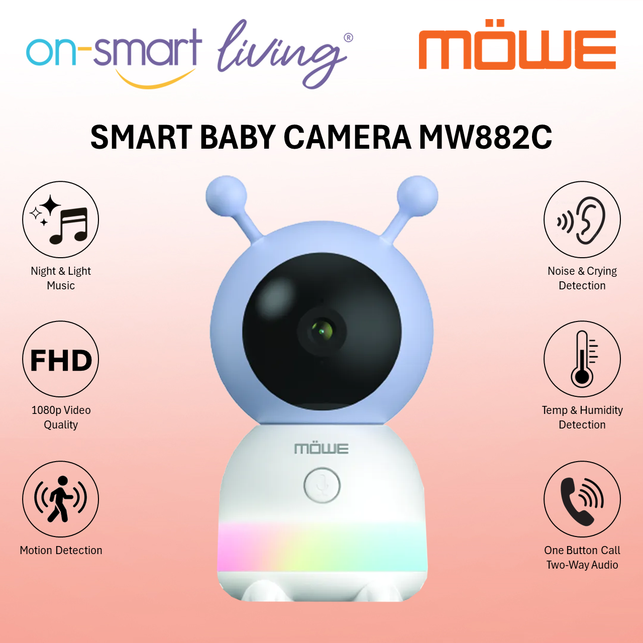 MOWE Smart Baby Camera MW882C 