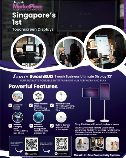 Swoshbud 32" Portable Display