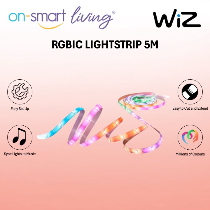 WiZ Smart Wifi Neon RGBIC LED Lightstrip 5M