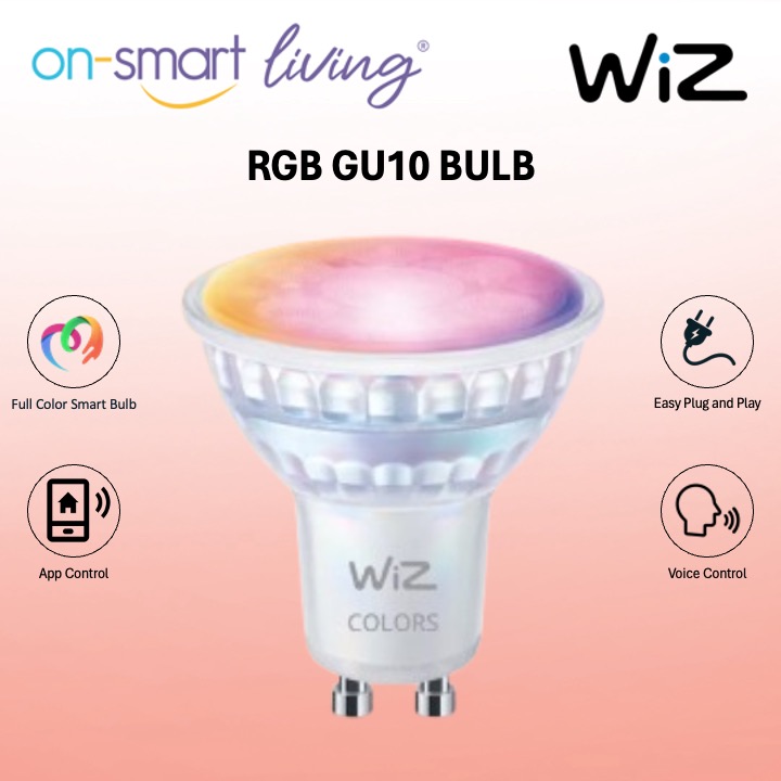 WiZ Smart Wi-Fi RGB GU10 Glass Bulb