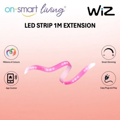 WiZ Smart Wifi RGB LED Strip Light 1m Extension