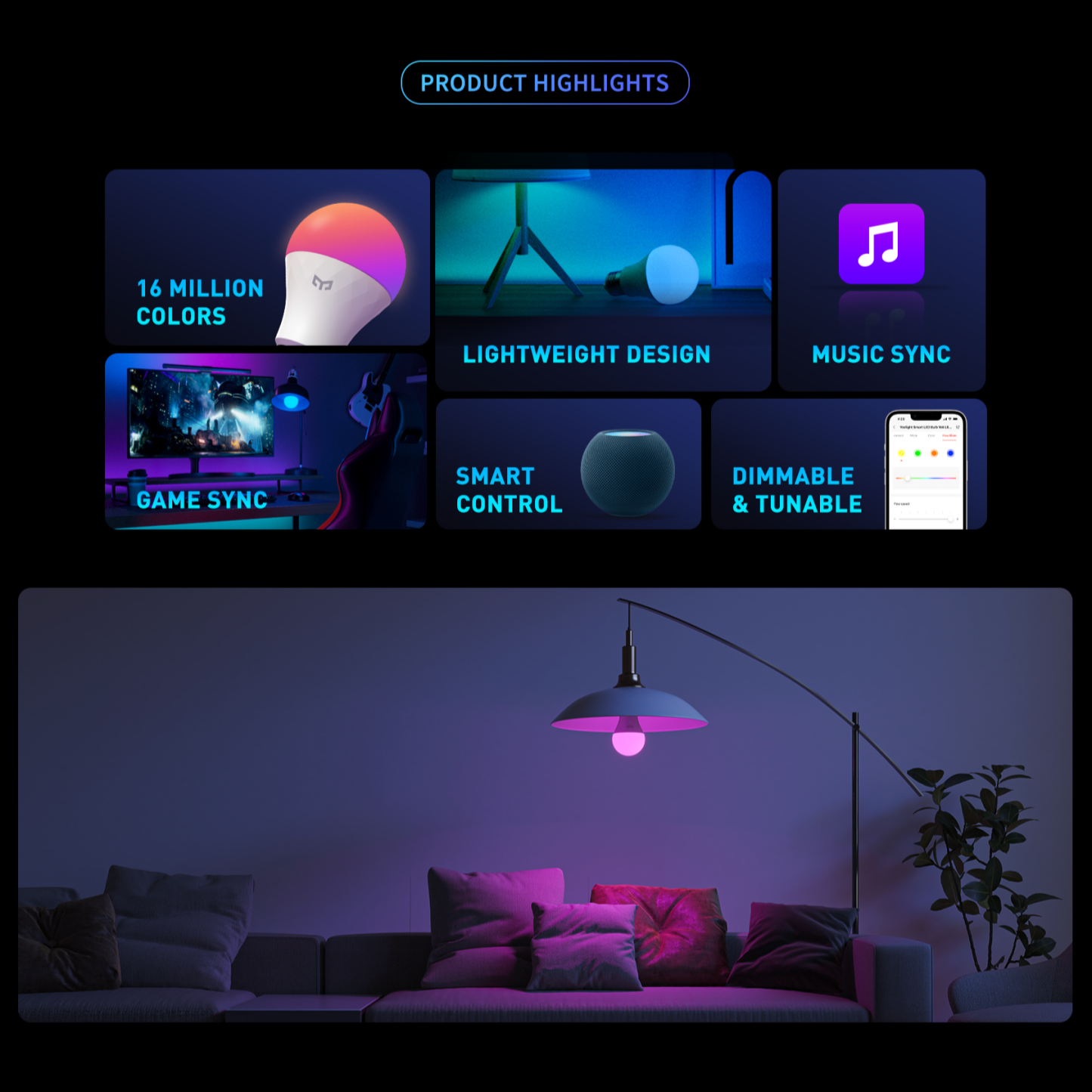 Yeelight LED Smart Bulb W4 Multicolor