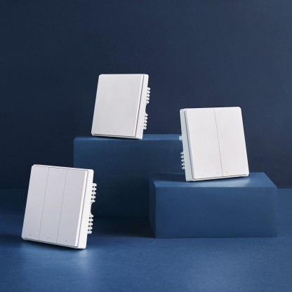 Aqara D1 Smart Wall Switch 1.2 (Without Neutral) - Single, Double, Triple Rocker